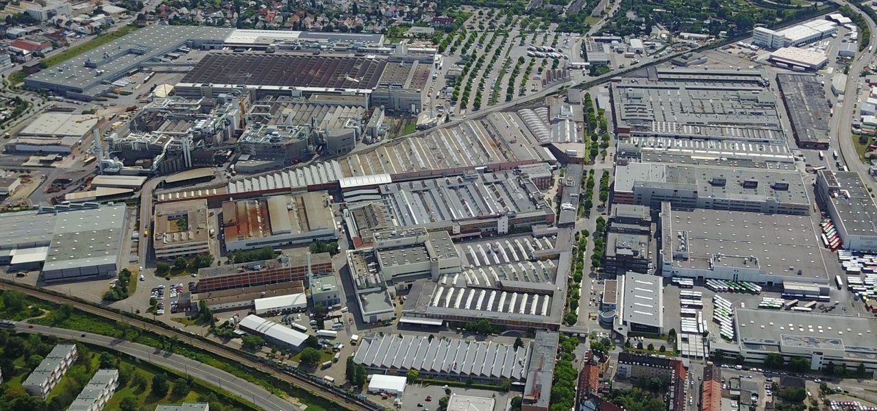 Aerial view plant Mannheim