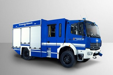 75th Atego on its 75th birthday: Germany-wide handover of equipment trucks to THW in full gear