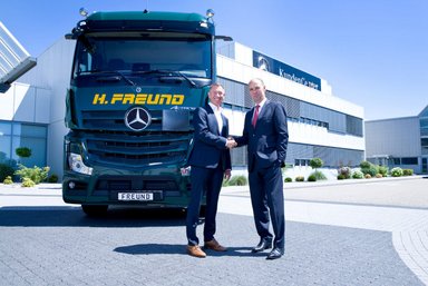 Modernster Stern im Silotransport – der neue Mercedes-Benz Actros jetzt bei Spedition Freund
