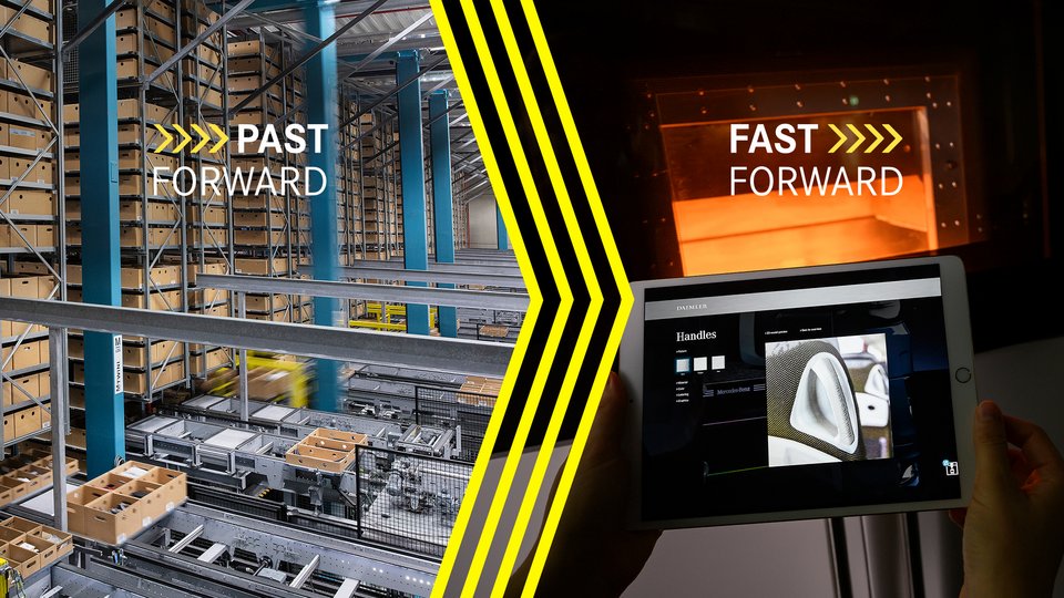 Daimler Truck "Past forward. Fast forward": Spare Party Logistics then and now