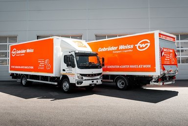 Rein elektrisch bis vor die Haustür: FUSO eCanter im Einsatz bei Logistikdienstleister Gebrüder Weiss in Kroatien