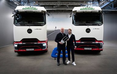 Mercedes-Benz Trucks electrifies: Spedition Gschwander starts going electric with four eActros 600