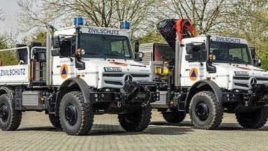 Erprobungseinsatz für den Zivilschutz im Ernstfall: BBK lotet Einsetzbarkeit hochgeländegängiger Unimog aus