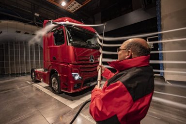 Sparsam dank Aerodynamik: Der neue Actros ist auf Effizienz getrimmt