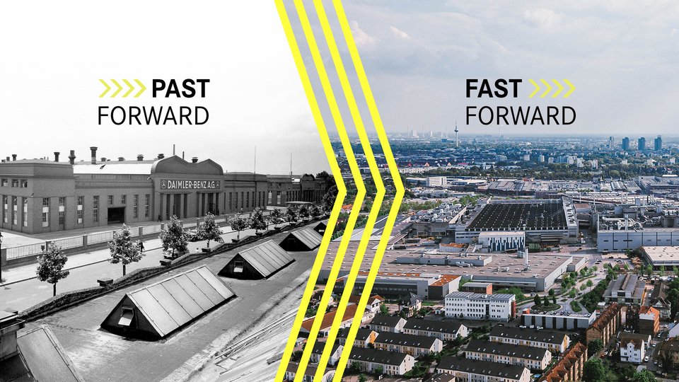 Daimler Truck "Past forward. Fast forward": Werk Mannheim früher und heute