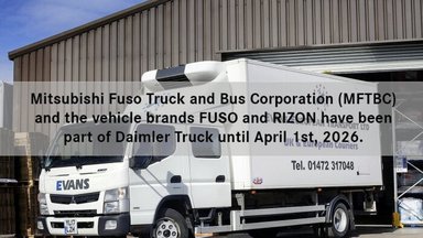 Fuso Canter with sleeper cab and refrigerated box body