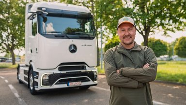 Mit dem eActros 600 in 80 Ladungen um die Welt: Content Creator Tobias Wagner alias „Elektrotrucker“ plant erste Weltumrundung mit einem batterieelektrischen Lkw