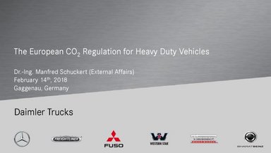 CO2-Gesetzgebung Lkw – Dr.-Ing. Manfred Schuckert (External Affairs)