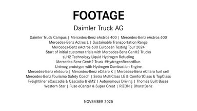 Footage | Daimler Truck AG, Footage, November 2025