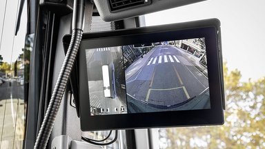 Jetzt haben Busfahrer beste Aussichten: Kamerablick  aus der Vogelperspektive für Omnibusse von  Mercedes-Benz und Setra