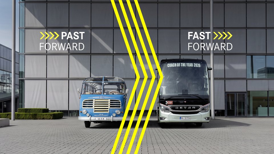 Daimler Truck "Past forward. Fast forward": Setra S 8 und Setra S 516 HDH
