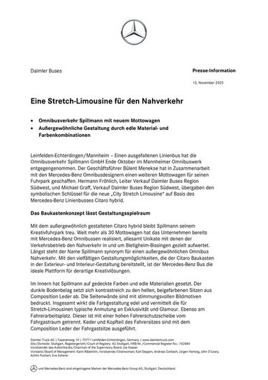 Eine Stretch-Limousine für den Nahverkehr