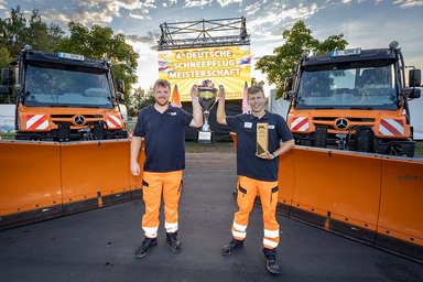 Präzision im Schnee: Unimog bei der Schneepflug-Weltmeisterschaft in Chambéry