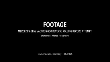 Mercedes-Benz Trucks bricht GUINNESS WORLD RECORDS™-Weltrekord mit eActros 600