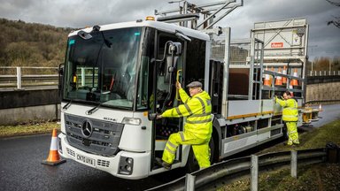 Two new Econic vehicles with a special body keep roads safe in Cardiff