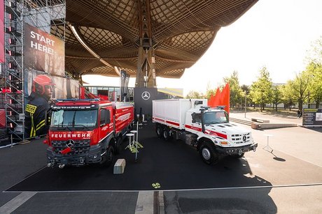 Mercedes-Benz Trucks auf der INTERSCHUTZ 2026: Robuste Fahrzeuglösungen von Arocs bis Zetros