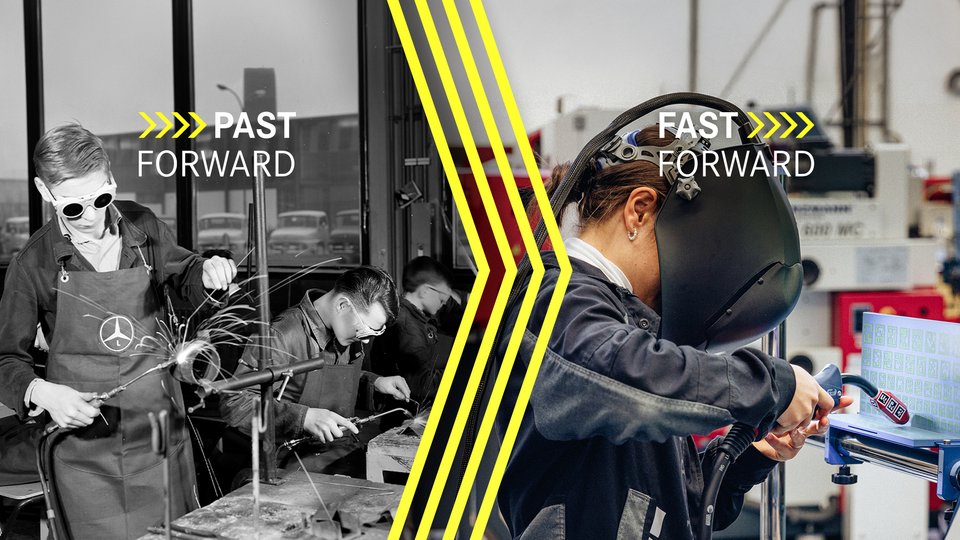 Daimler Truck "Past forward. Fast forward": Welding then and now