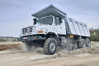 Daimler Nutzfahrzeuge auf der Bauma vom 8. – 14. April 2019 in München