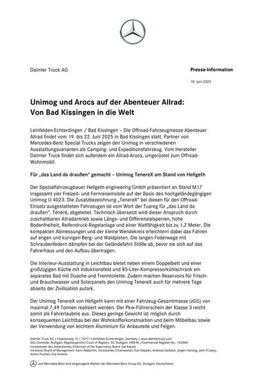 Unimog und Arocs auf der Abenteuer Allrad: Von Bad Kissingen in die Welt