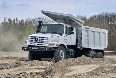 Daimler Nutzfahrzeuge auf der Bauma vom 8. – 14. April 2019 in München