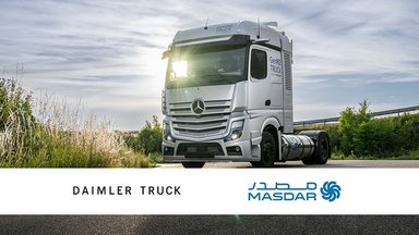 Daimler Truck and Masdar explore liquid green hydrogen supply options to decarbonize road freight transport in Europe
