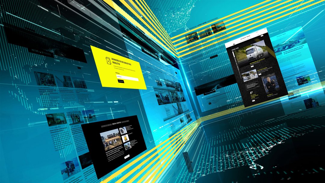 Visualisation of the Daimler Truck Newsroom