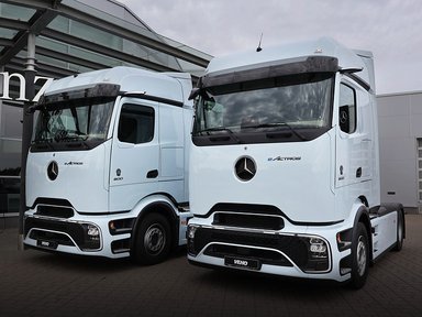 Mercedes-Benz Trucks hands over first eActros 600 models to major customer in Lithuania
