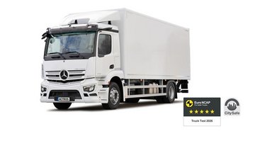 Euro NCAP vergibt fünf Sterne für hohes Sicherheitsniveau von Mercedes-Benz Trucks