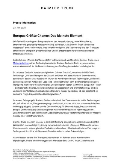 Europas Größte Chance: Das kleinste Element