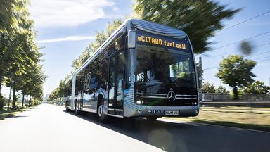 Daimler Buses showcasing the eCitaro G fuel cell and e-mobility services at mobility move 2024 in Berlin 