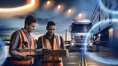 Hoher Mehrwert für Fuhrparkbetreiber: Daimler Truck bietet seinen Lkw-Kunden maßgeschneiderte integrierte Lösungen und Services zur Optimierung der Fahrzeugnutzung und der Total Cost of Ownership 
