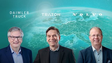 Daimler Truck, TRATON GROUP und Volvo Group geben Startschuss für Joint-Venture für europäisches Hochleistungs-Ladenetz
