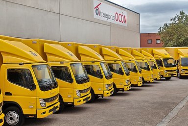 Transport rein elektrisch: Spanischer Logistikdienstleister Transportes Ocón setzt 15 eCanter der Daimler Truck Marke FUSO ein