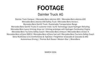 Footage | Daimler Truck AG, March 2026