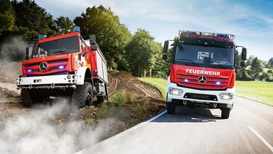 RETTmobil 2026: Daimler Truck zeigt Unimog U 5023 für anspruchsvolle Einsatzlagen und Atego LF 10 