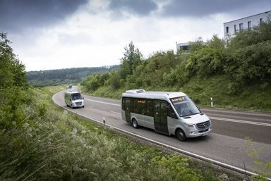 Driving Experience: The new Mercedes-Benz Intouro and Sprinter Minibuses, Ulm/Germany, June 2021