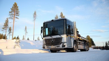 Letzte Härtetests vor Serienstart Mercedes-Benz eEconic am Polarkreis in Finnland