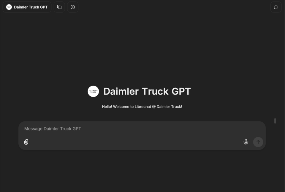 Screenshot Daimler Truck LibreChat