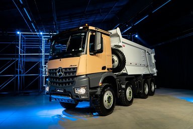 Mercedes-Benz Arocs 8x4 with special adaptions for Latin America is now available to customers directly from Brazilian production