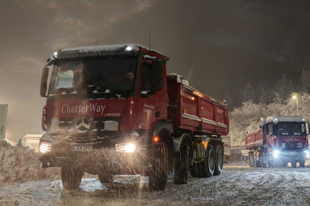 Mercedes-Benz Arocs im Schneedienst beim Biathlon-Weltcup 2026 in Oberhof