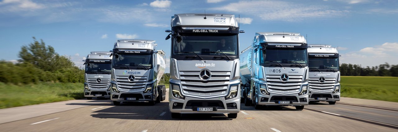 GenH2 Trucks fahren auf Straße