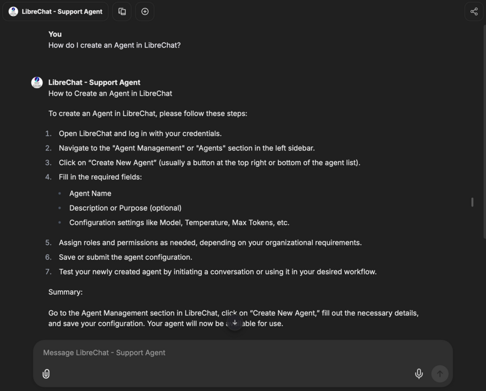 Daimler Truck LibreChat - Support Agent