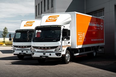 Rein elektrisch bis vor die Haustür: FUSO eCanter im Einsatz bei Logistikdienstleister Gebrüder Weiss in Kroatien