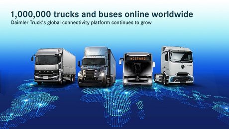 Daimler Truck: weltweit mehr als 1.000.000 vernetzte Lkw und Busse