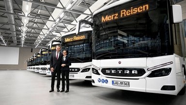 17 neue Setra Überlandlinienbusse für Merz Reisen