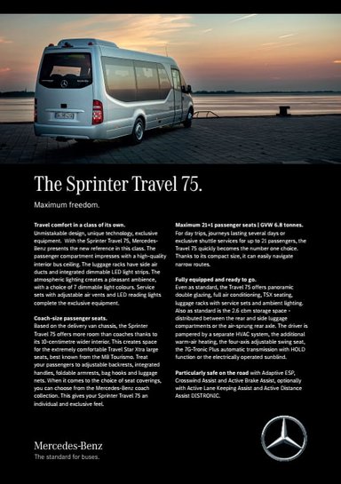 Sprinter Travel 75 brochure