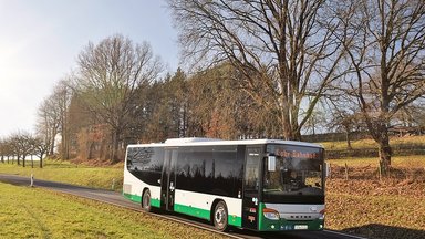 Setra inter-city bus with touring coach seats