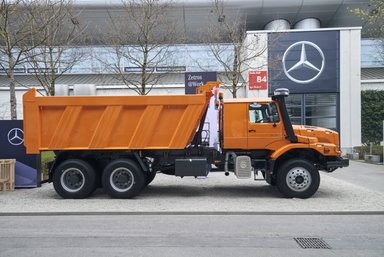 Daimler Nutzfahrzeuge auf der Bauma vom 8. – 14. April 2019 in München
