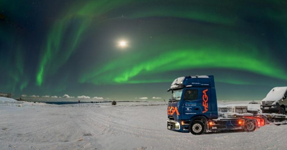 Premiere at the Arctic Circle: VEGA’s eActros 600 conquers the eNordkapp Challenge as the first battery-electric semi-trailer truck