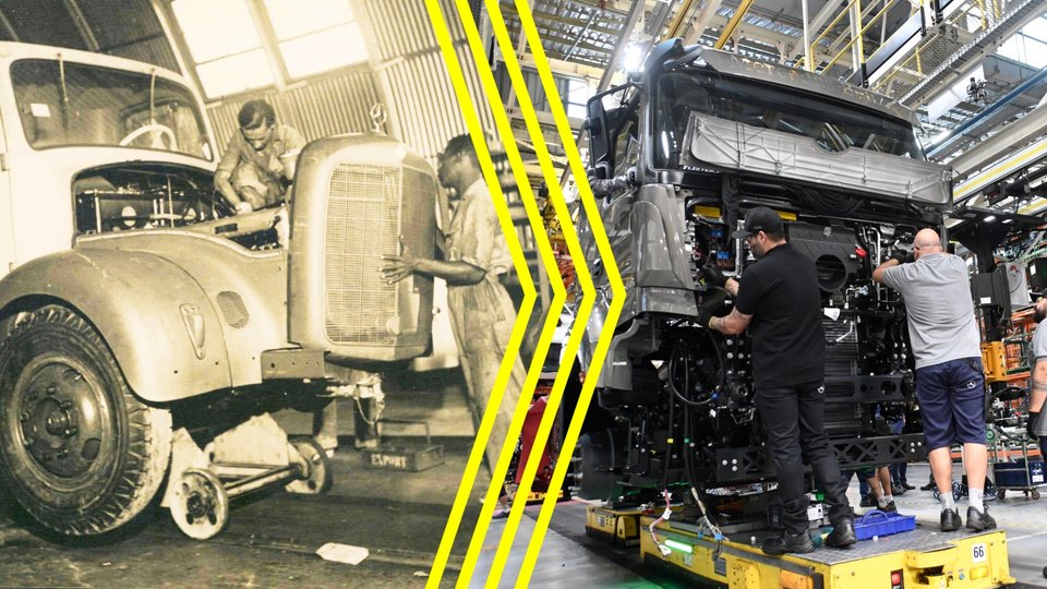 Daimler Truck "Past forward. Fast forward": Produktion in Brasilien damals und heute